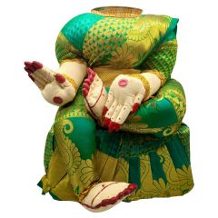 Ammavari Idol (Green Colour with Kaddi Border) (12 Inchs)