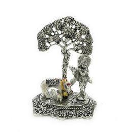 Cow Krishna Tree Silver