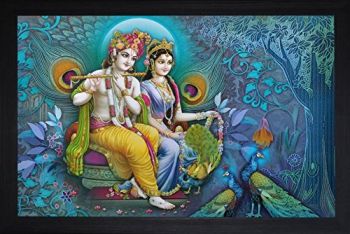 Radha Krishna with Peacock