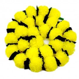 Decorative Artificial Yellow Marigold String With Mango Leaf