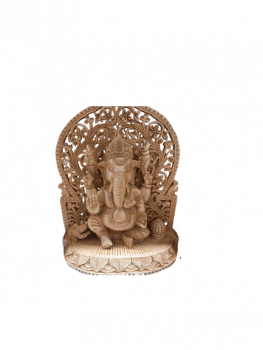 Sitting Ganesh - Wood